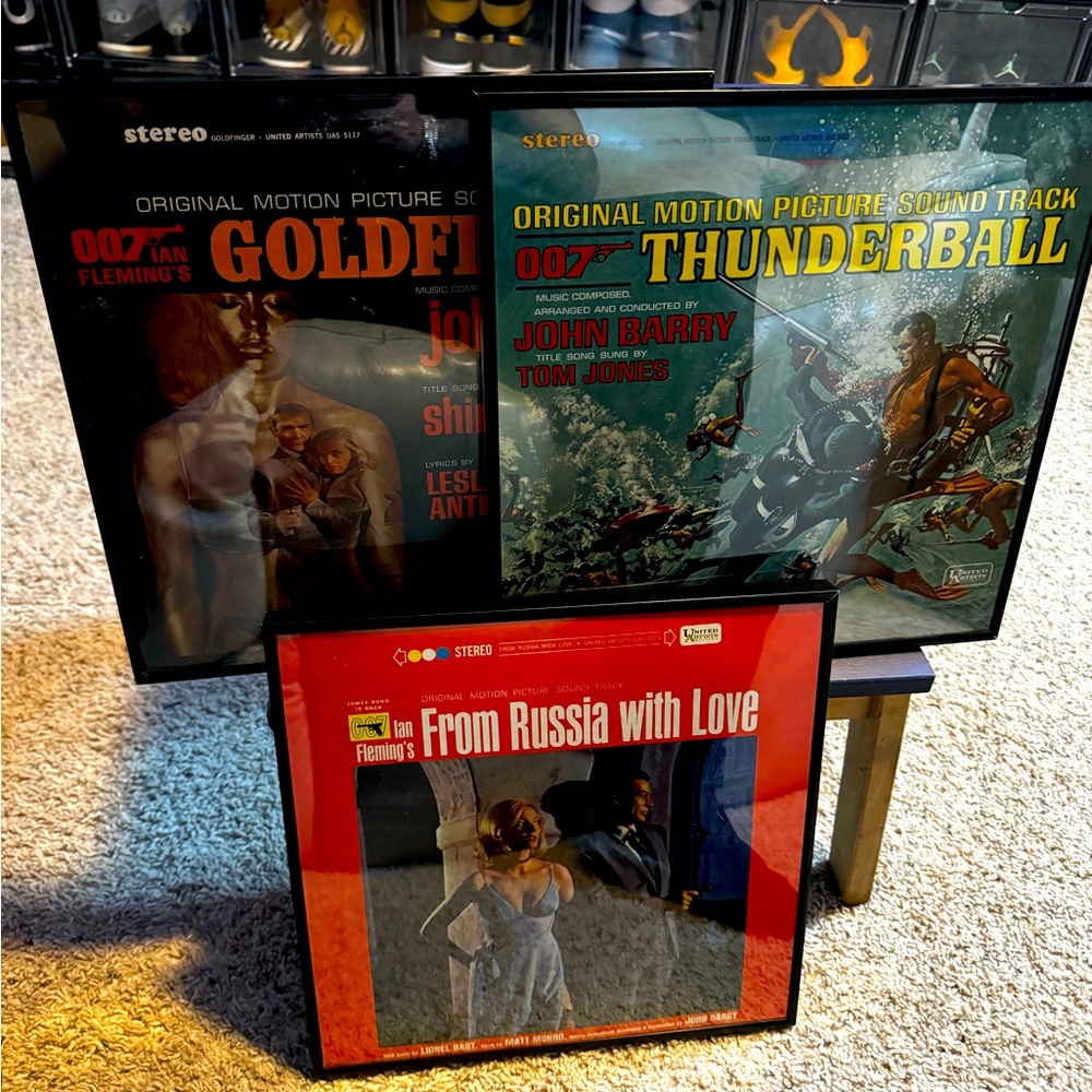 ❌SOLD❌Vintage James Bond 007 Framed Soundtrack LP’s🔥
